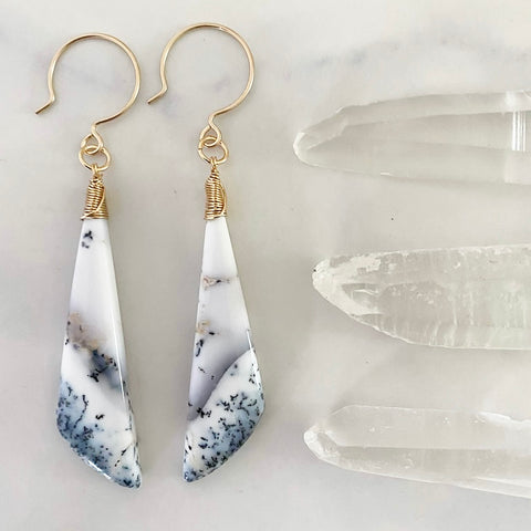 Snow Opal Earrings #1