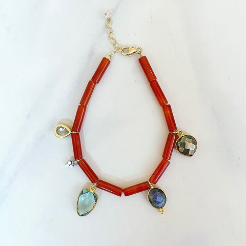 Carnelian Charm Bracelet