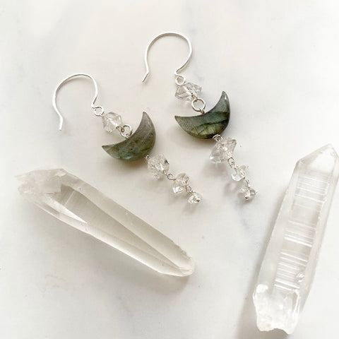 Silver Moon Earrings