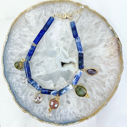 Blue Charm Bracelet