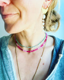 Fuchsia Agate Necklace