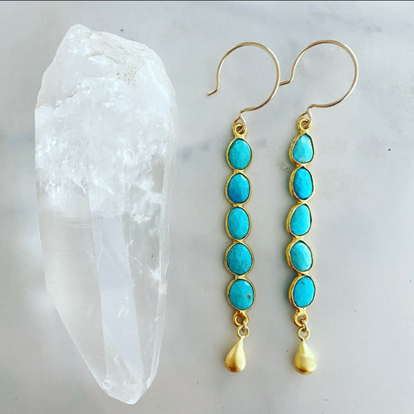 Turquoise Bar Earrings
