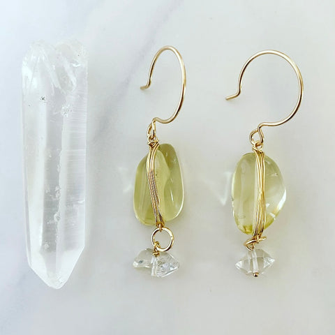 Citrine Nugget Earrings