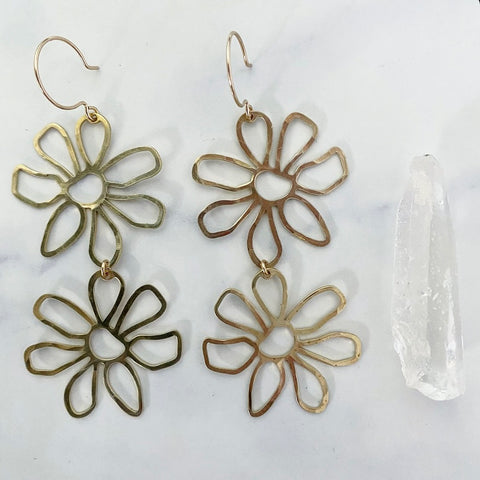 Double Daisy Earrings