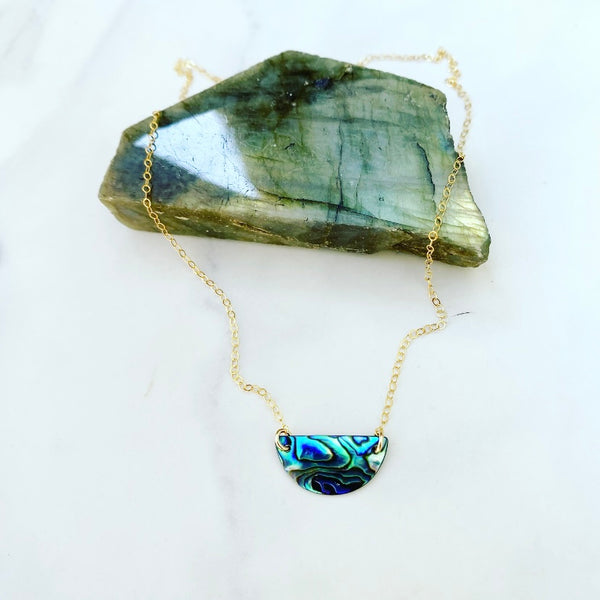 Abalone Crescent Necklace