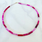 Fuchsia Agate Necklace