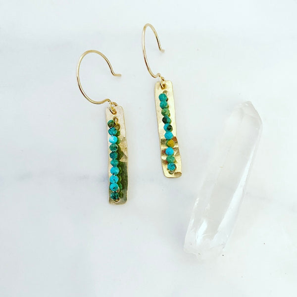 Turquoise Line Earrings