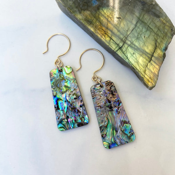 Abalone Tile Earrings