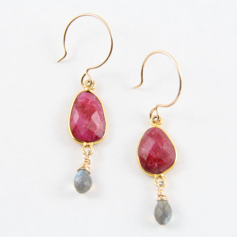 Ruby Drop Earrings