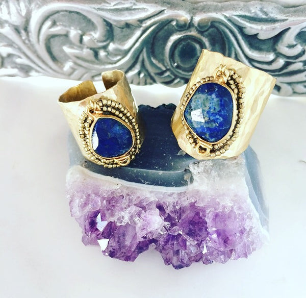 Lapis Lazuli Cuff Ring