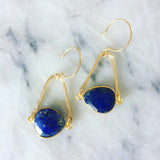 Lapis Chip Earrings