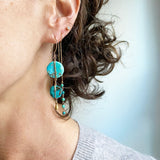 Turquoise Coin Earrings