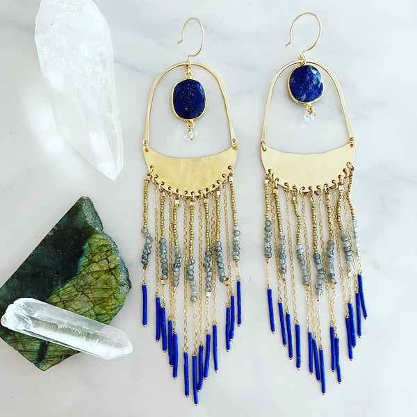 Lapis Hana Earrings