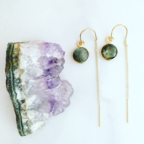Labradorite Drop Threads