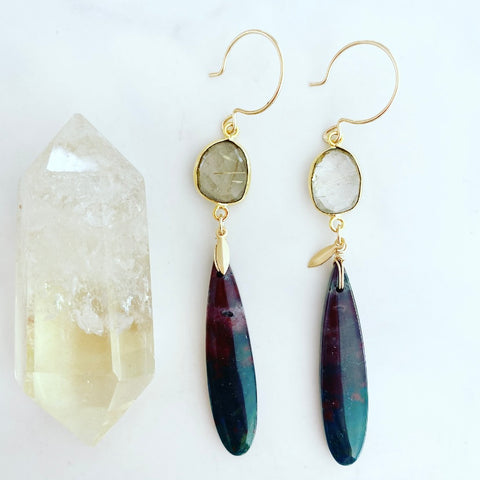 Bloodstone Earrings