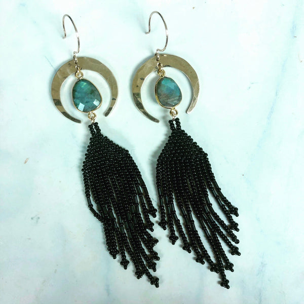 Dark Crescent Earrings