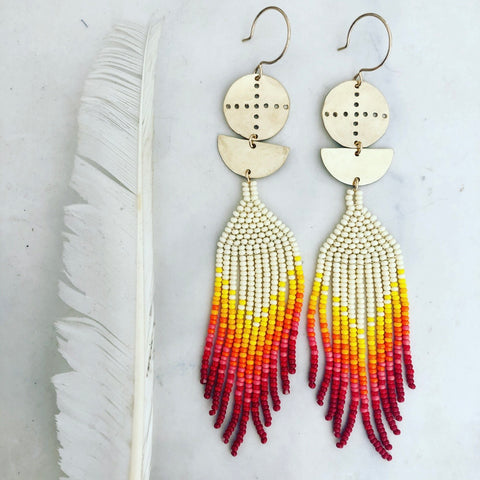 Sunrise Compass Earrings