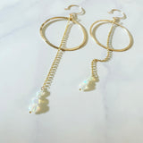 Opal Pendulum Earrings