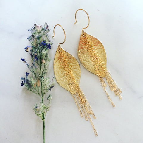 Golden Leaf Earrings