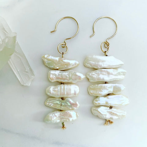 Pearl Ladder Earrings