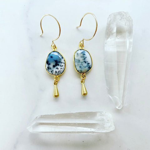 Dendritic Drop Earrings