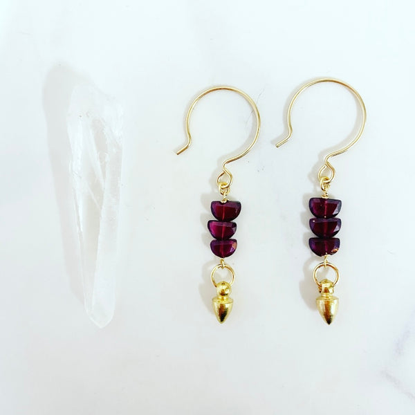 Garnet Spire Earrings