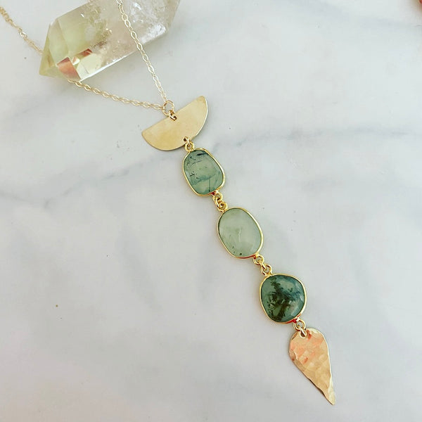 Prehnite Ladder Necklace