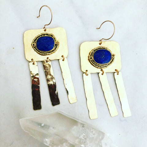 Lapis Heather Earrings